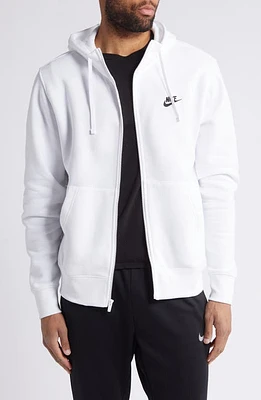 Nike Men's Club Zip-Up Logo Hoodie at Nordstrom,