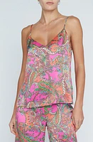 L'AGENCE Jane Paisley Silk Camisole Rhodamine Mlt Brht Pop Psley at Nordstrom,