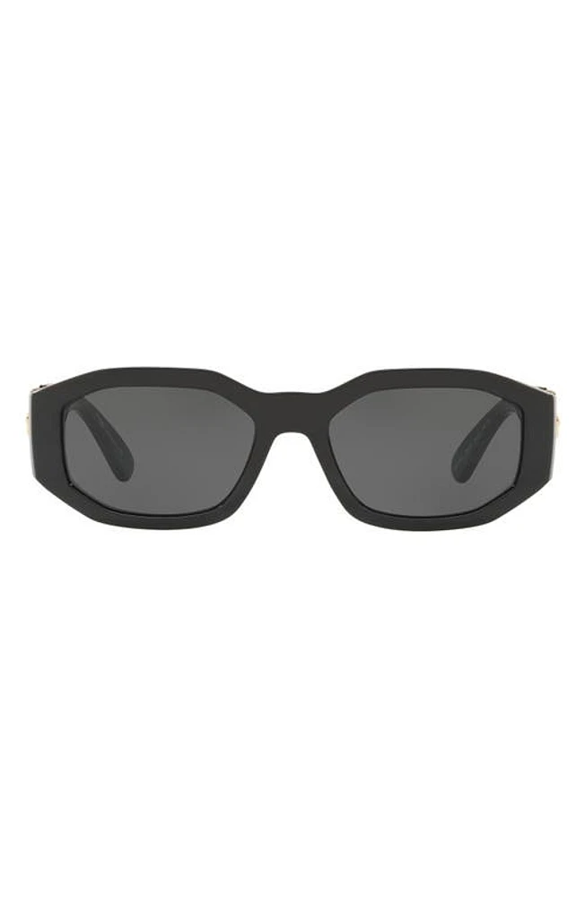 Versace 55mm Irregular Sunglasses in Black at Nordstrom