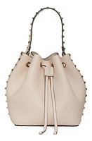 Valentino Garavani Rockstud Leather Bucket Bag in I16 Light Ivory at Nordstrom