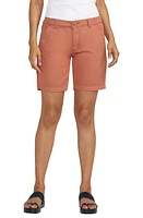 JAG Mid Rise Cotton & Linen Twill Shorts at Nordstrom,