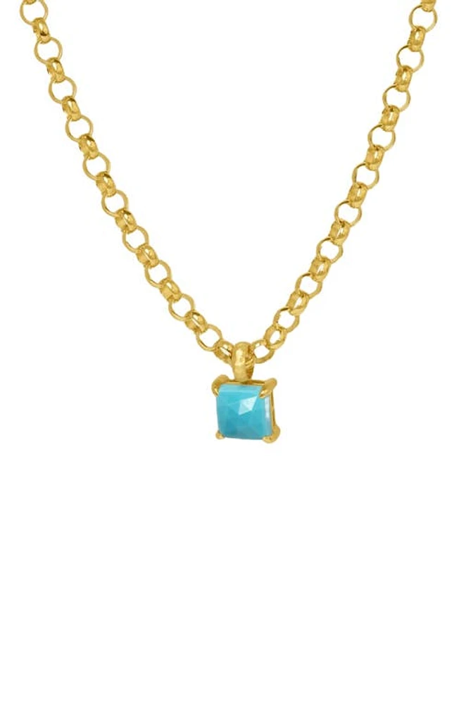 Dean Davidson Nomal Lab Created Turquoise Pendant Necklace in Turquoise Sky/Gold at Nordstrom