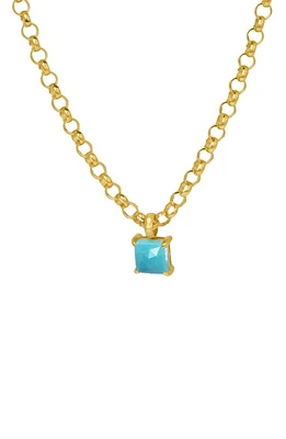 Dean Davidson Nomal Lab Created Turquoise Pendant Necklace in Turquoise Sky/Gold at Nordstrom