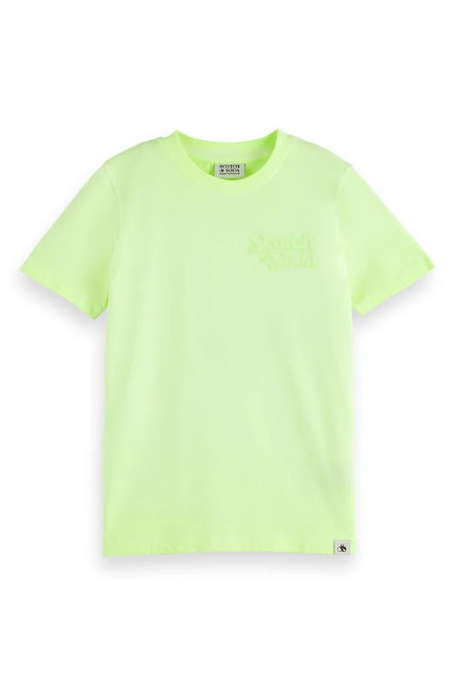 Scotch & Soda Kids' Cotton Graphic T-Shirt in Lime at Nordstrom, Size 12 Y