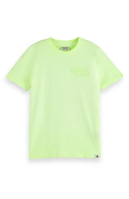 Scotch & Soda Kids' Cotton Graphic T-Shirt in Lime at Nordstrom, Size 12 Y