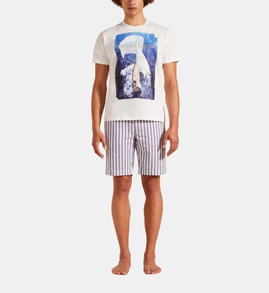 Vilebrequin Men's Sailing Boat From The Sky Cotton T-Shirt in Off White at Nordstrom