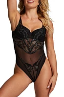 Hunkemöller Bonnie Underwire Teddy Caviar at Nordstrom,