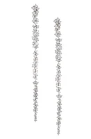 Shashi Kalista Pavé Linear Drop Earrings in Silver at Nordstrom