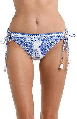 La Blanca Beyond Side Tie Hipster Bikini Bottoms in Blue at Nordstrom, Size 14