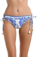 La Blanca Beyond Side Tie Hipster Bikini Bottoms in Blue at Nordstrom, Size 14