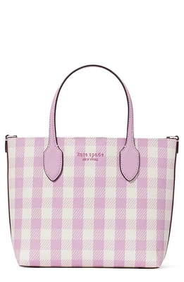 Kate Spade New York bleecker gingham print tote in Berry Cream Multi at Nordstrom