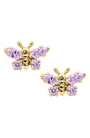 Mignonette Butterfly Birthstone Gold Earrings in June at Nordstrom