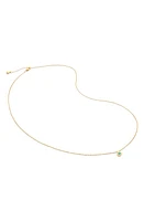 Monica Vinader Siren Emerald Pendant Necklace in 14K Solid Gold /Emerald at Nordstrom