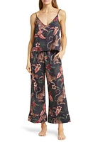 Desmond & Dempsey Cheetah Floral Cotton Cami Pajamas Soleia Navy at Nordstrom,