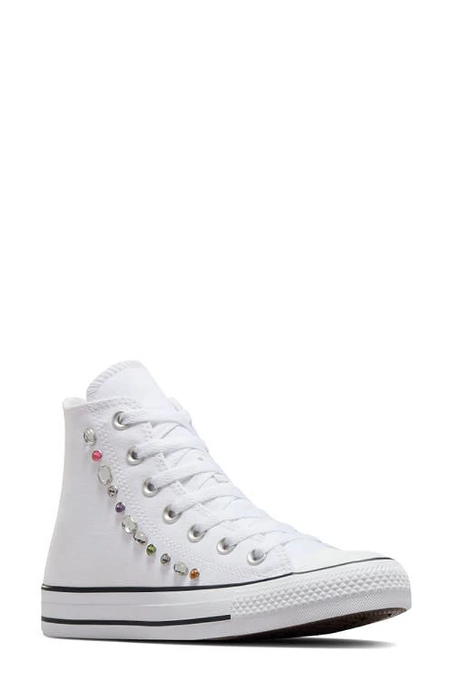 Converse Chuck Taylor All Star High Top Sneaker White/Black/White at Nordstrom,