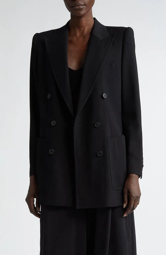 Dries Van Noten Double Breasted Blazer Black at Nordstrom, Us