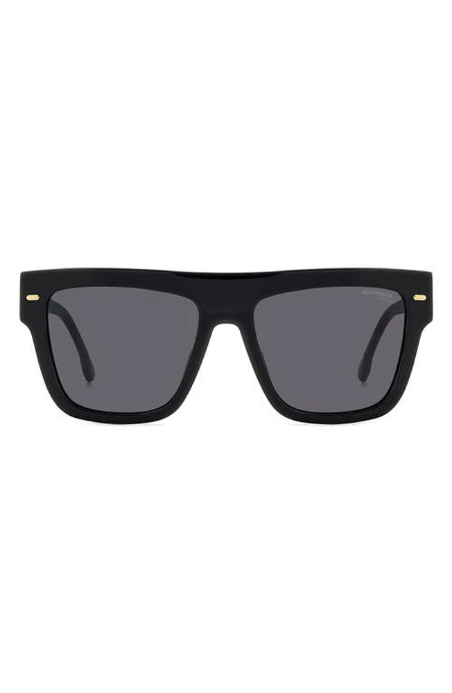 Carrera Eyewear 55mm Flat Top Sunglasses in Black/Grey at Nordstrom