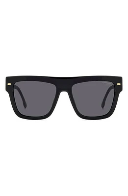 Carrera Eyewear 55mm Flat Top Sunglasses in Black/Grey at Nordstrom