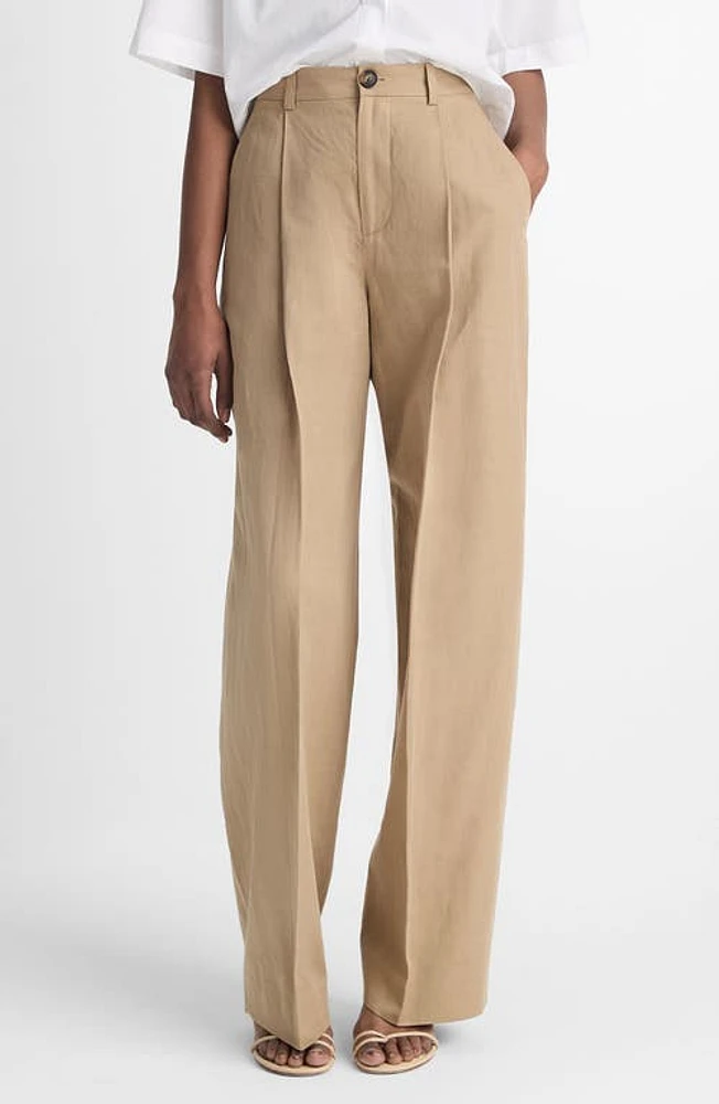 Vince High Waist Wide Leg Pants Rye at Nordstrom,