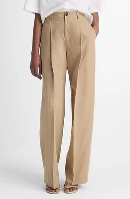 Vince High Waist Wide Leg Pants Rye at Nordstrom,