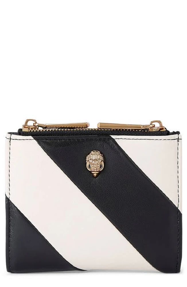 Kurt Geiger London Mini Kensington Leather Bifold Wallet in Charcoal at Nordstrom