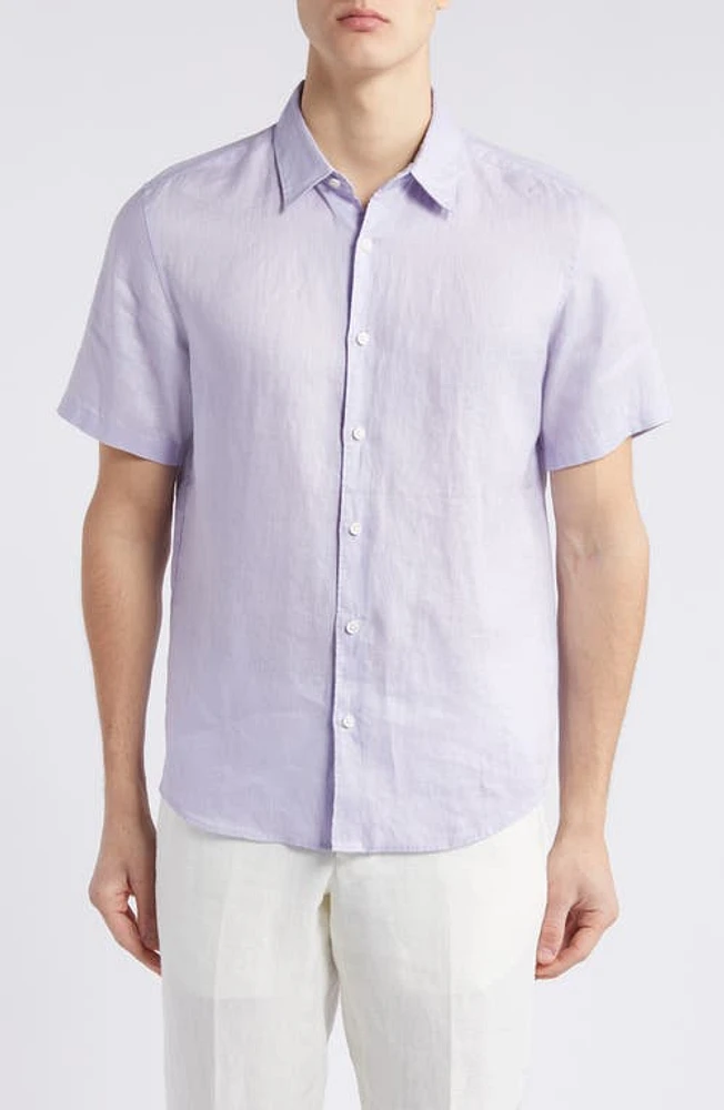 Theory Irving Short Sleeve Button-Up Shirt at Nordstrom,