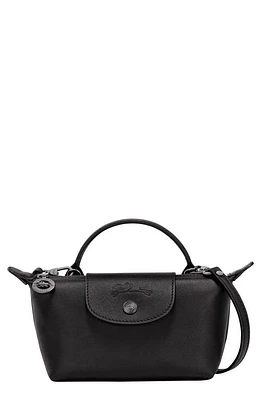 Longchamp Extra Small Le Pliage Xtra Leather Clutch in Black at Nordstrom