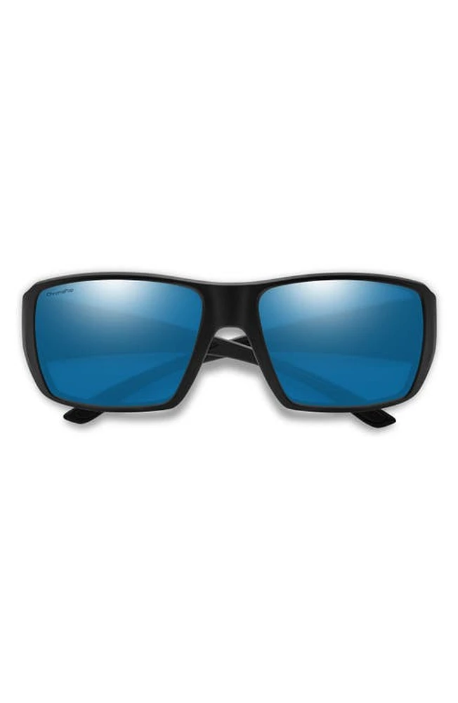 Smith Guides Choice XL 63mm ChromaPop Polarized Oversize Square Sunglasses in Matte Black /Glass at Nordstrom