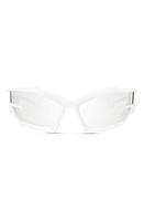 Givenchy Geometric Sunglasses in White /Smoke Mirror at Nordstrom