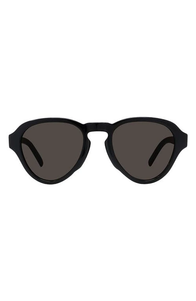 Givenchy GV Day 51mm Pilot Sunglasses in Shiny Black /Brown at Nordstrom