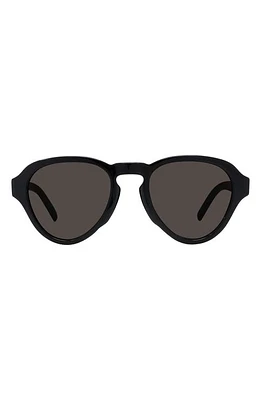 Givenchy GV Day 51mm Pilot Sunglasses in Shiny Black /Brown at Nordstrom