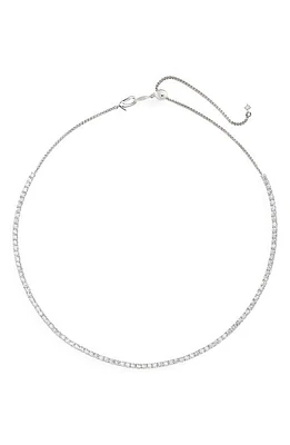 Nadri Love All Cubic Zirconia Tennis Necklace in Rhodium at Nordstrom