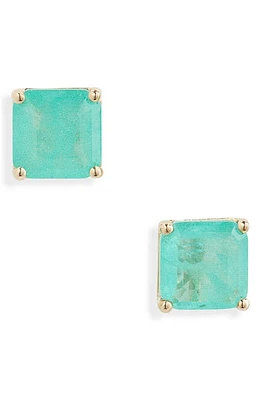 Bony Levy 14K Gold Green Quartz Stud Earrings in Yellow Gold/Green Quartz at Nordstrom