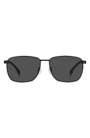 BOSS 62mm Aviator Sunglasses in Matte Black at Nordstrom