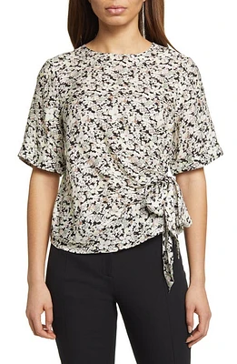 Ted Baker London Chevy Floral Side Tie Top in Nude Pink at Nordstrom, Size 6