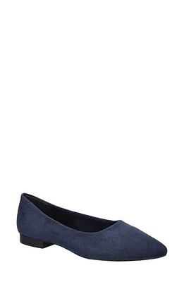 Bella Vita Mireya Pointed Toe Flat Navy Suede at Nordstrom,