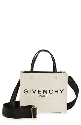 Givenchy Mini G-Tote Canvas Tote in Beige/Black at Nordstrom