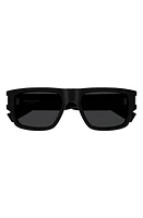 Saint Laurent 54mm Square Sunglasses in Black at Nordstrom