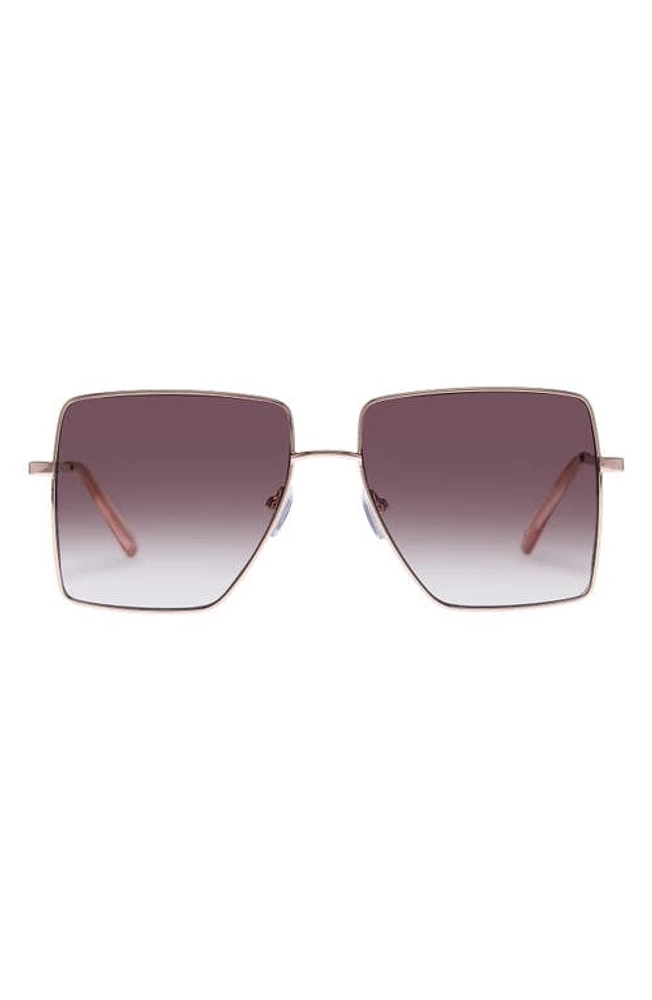 AIRE Hadron 58mm Gradient Square Sunglasses in Gold at Nordstrom