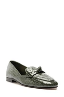 Alexandre Birman Clarita Belgian Croc Embossed Loafer Sage Leaf at Nordstrom,