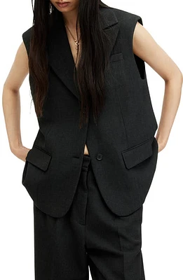 AllSaints Sammey Blazer Vest Charcoal Grey at Nordstrom, Us