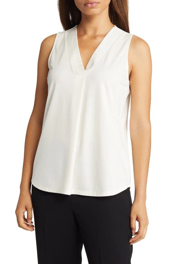 Anne Klein Harmony Pleat Neck Shell at Nordstrom,