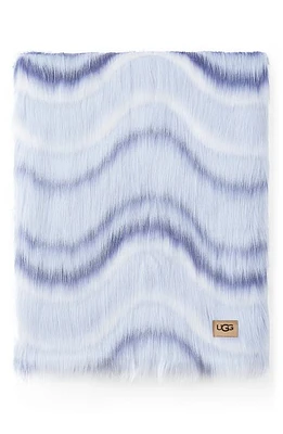 UGG(r) Rosia Faux Fur Throw Blanket in Lt Ice Multi at Nordstrom