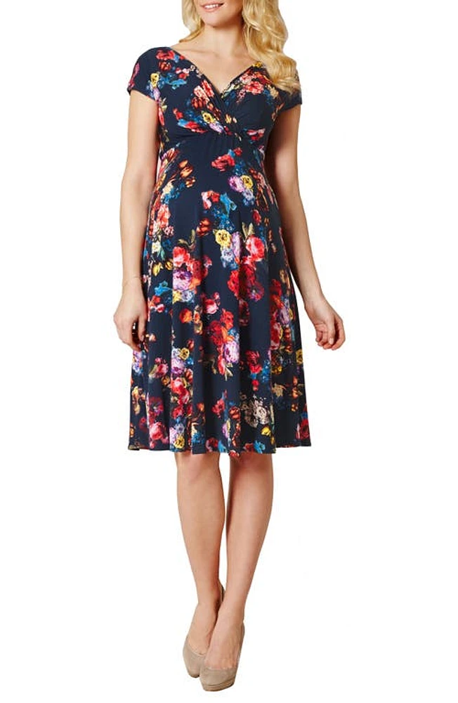 Tiffany Rose Alessandra Floral Maternity/Nursing Dress in Midnight Garden at Nordstrom