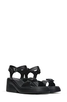 Camper Kaah Platform Wedge Sandal Black at Nordstrom,