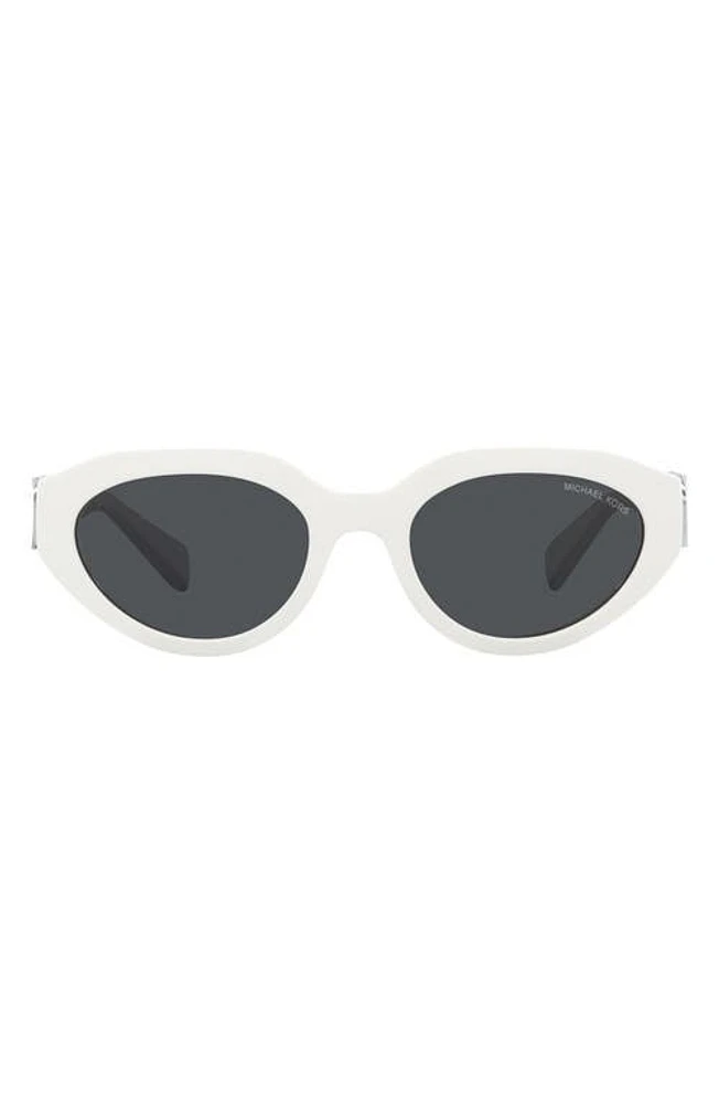 Michael Kors Empire 53mm Oval Sunglasses in White at Nordstrom