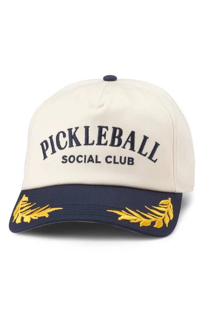 American Needle Club Snapback Baseball Cap in Ivory-Navy at Nordstrom