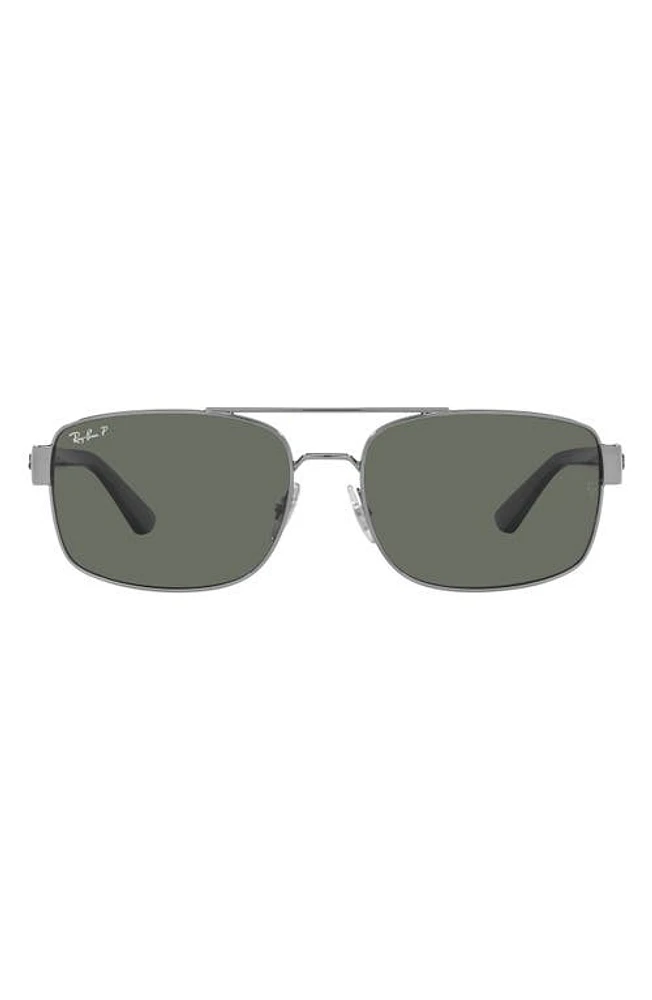 Ray-Ban 58mm Polarized Pillow Sunglasses in Gunmetal at Nordstrom