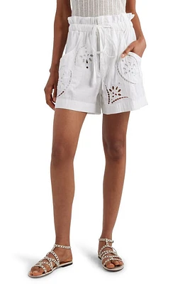 Isabel Marant Hidea Embroidered Paperbag Waist Shorts White at Nordstrom, Us