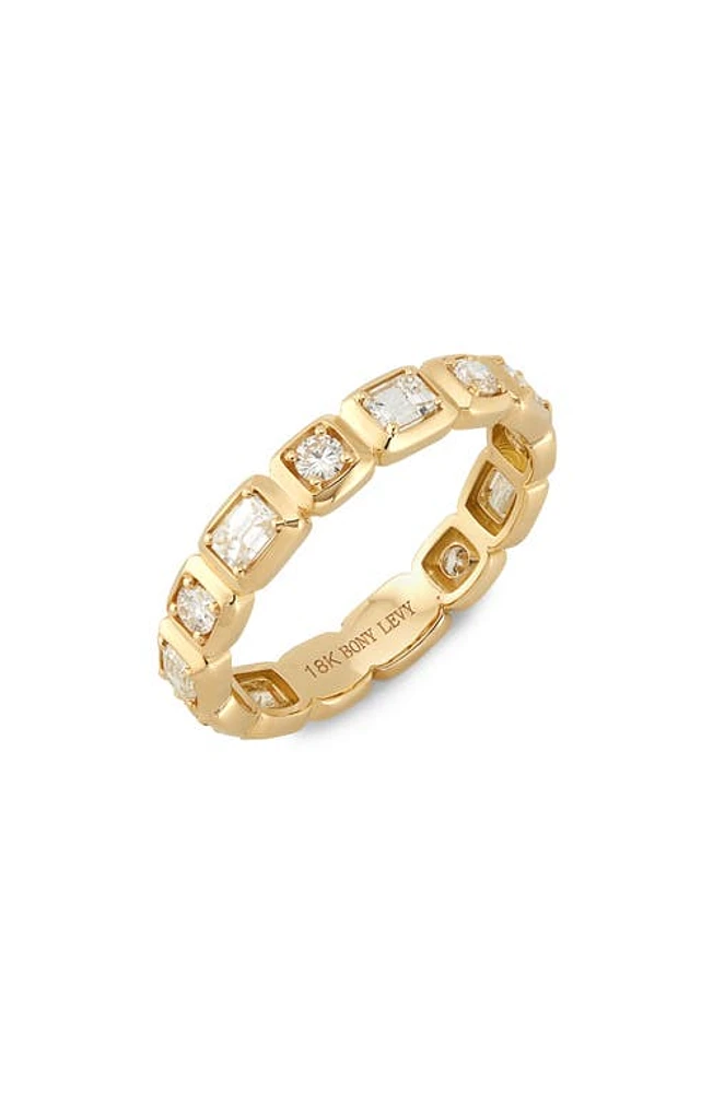 Bony Levy Maya Mixed Diamond Eternity Band 18K Yellow Gold at Nordstrom,